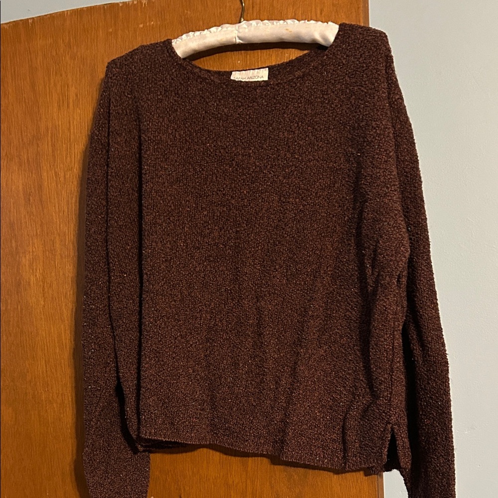 Arizona Jean Company Rich Brown Crew Neck Sweater